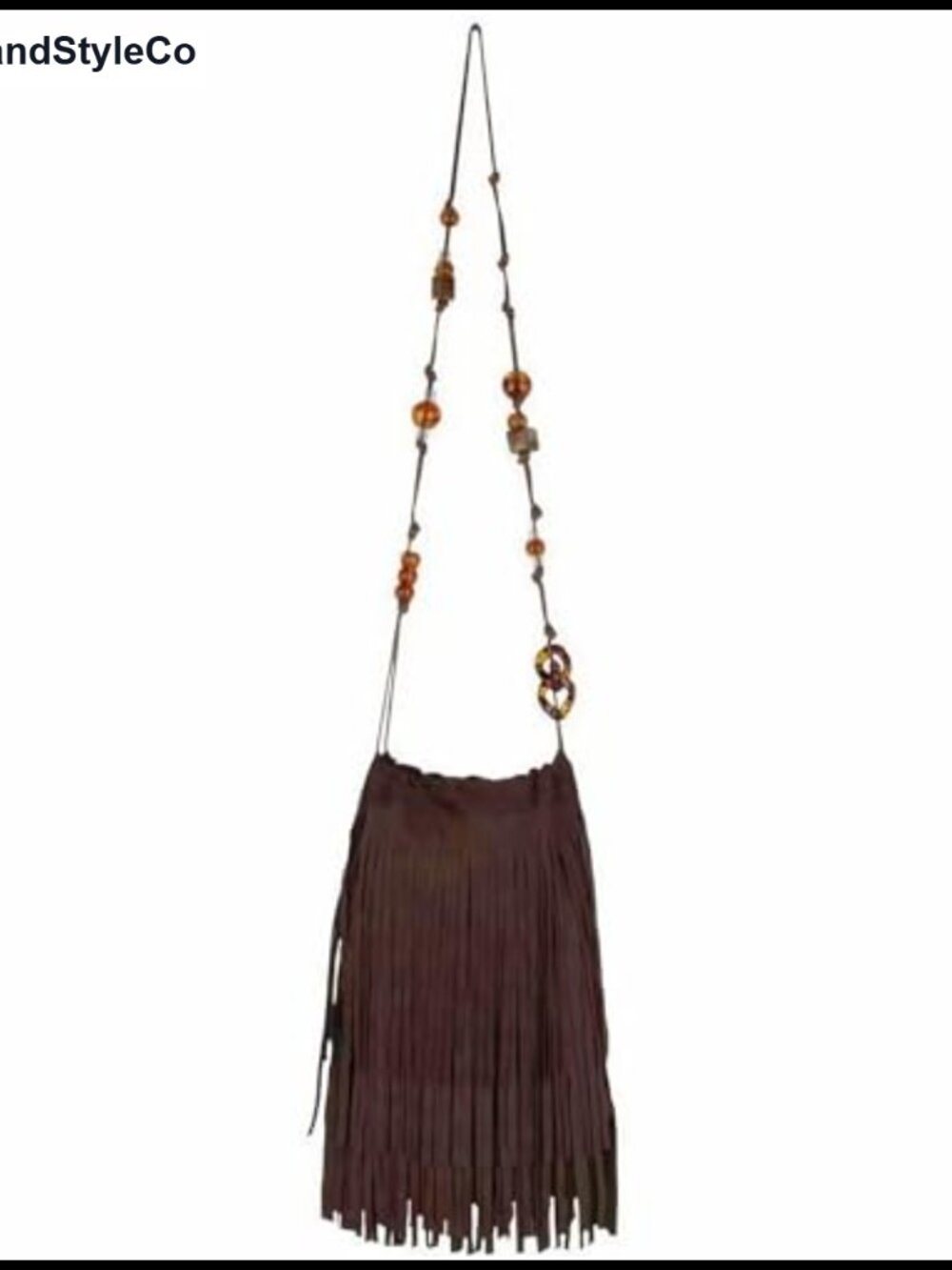 Boho Fringe Crossbody Bag with Beaded Strap and Tassels